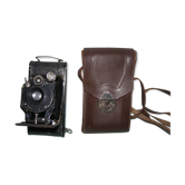 Former Luminor bellows camera (made in France) early 20th century with its leather case