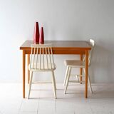Scandinavian rectangular teak and formica table
