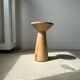 Side table, end of sofa in natural mango monoxyl conical tray H:50cm