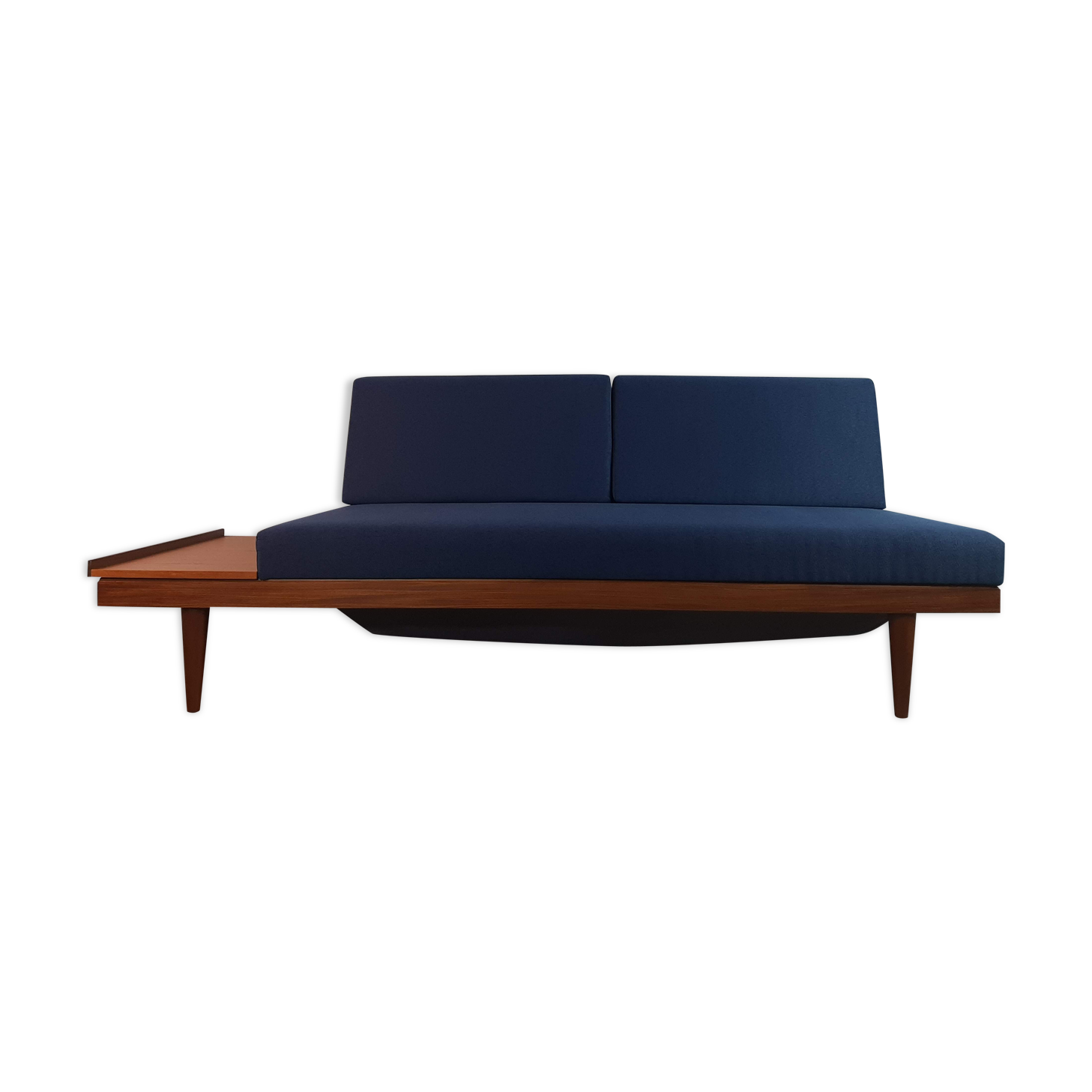 Norwegian daybed sofa teak and fabric by ekornes, 1960s