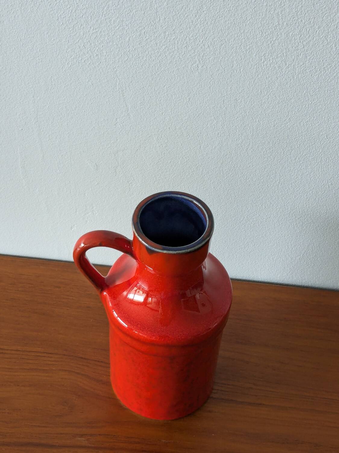 Vintage red ceramic vase