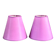 Paire d’abat-jour en satin couleur lilas