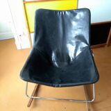 G1 leather armchair, rocker. Pierre Guariche