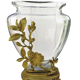 Vase en cristal sur monture en bronze doré signé E.Enot, art nouveau