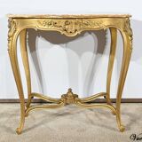 Table de milieu en bois doré, style Louis XV – fin XIXème