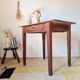Small antique farmhouse table in wood – vintage rustic desk