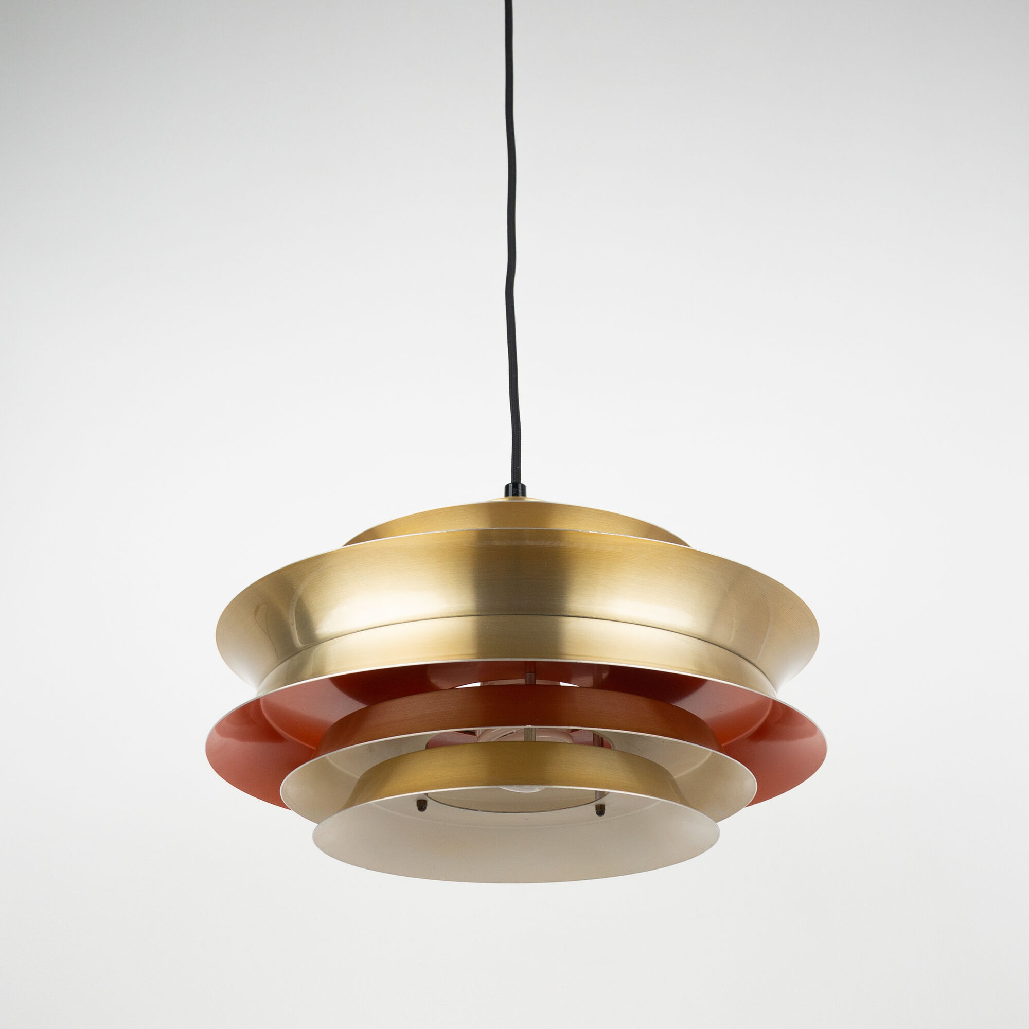 Swedish vintage pendant lamp Trava by Carl Thore, Granhaga, 1960s