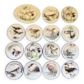 Table service plates and dishes Gien model large birds