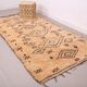 Peach Vintage Moroccan Rug 137 x 270 cm - Berber Rug Handmade - Wool Rug