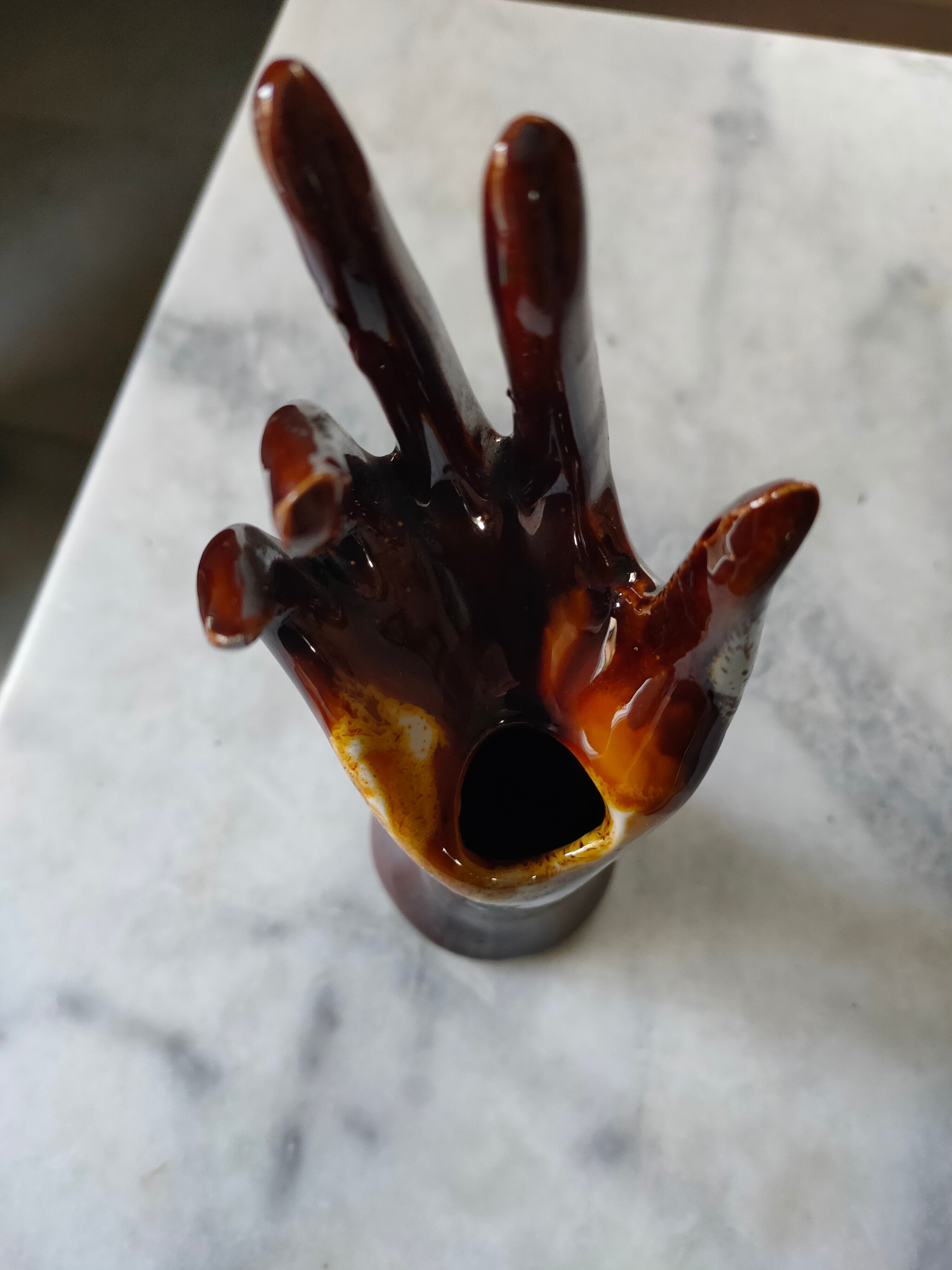 Ringer or soliflore in Vallauris ceramic.