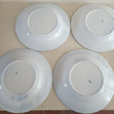 Service terre de fer Onnaing, assiettes, saladier et saucière