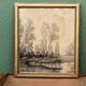 19th century drawing in black chalk