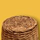 Large vintage wicker basket with lid – circa 1960