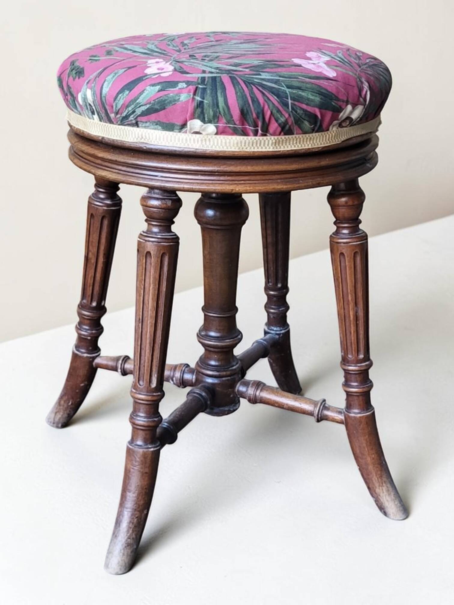 Tabouret de piano Napoléon III, XIXème