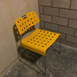 Set of 4 yellow Omstak chairs, Rodney Kinsman