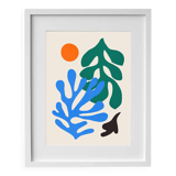 Framed floral collage