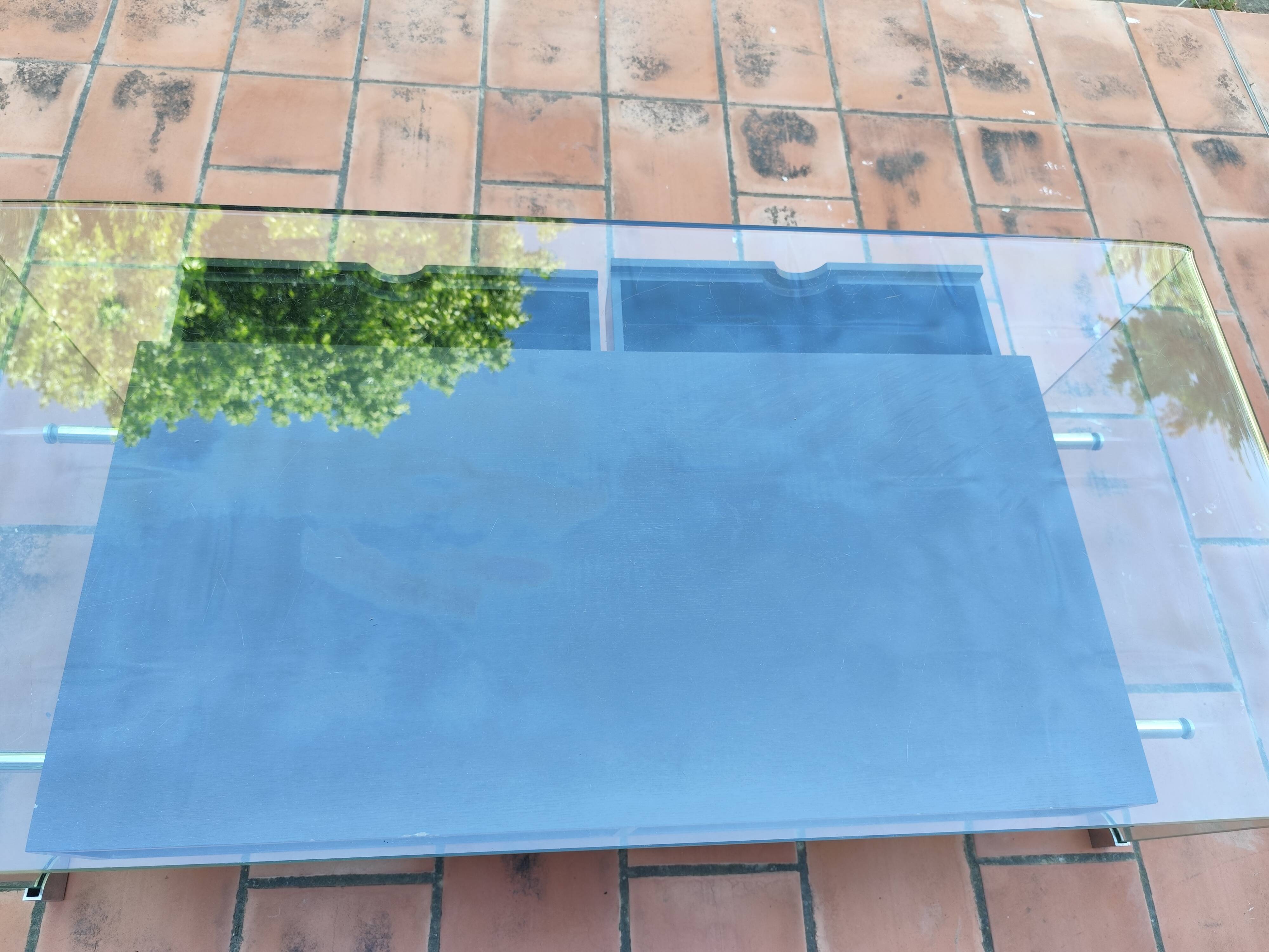 Table basse vintage DRIMMER Bois et verre