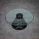 Table basse sculpturale italienne postmoderne rare, années 1980
