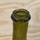 Bouteille en verre verte ancienne Wabi Sabi