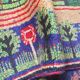 Afghan carpet 80s MOTIF VILLAGE IN PRINTEMPS 85x148cm