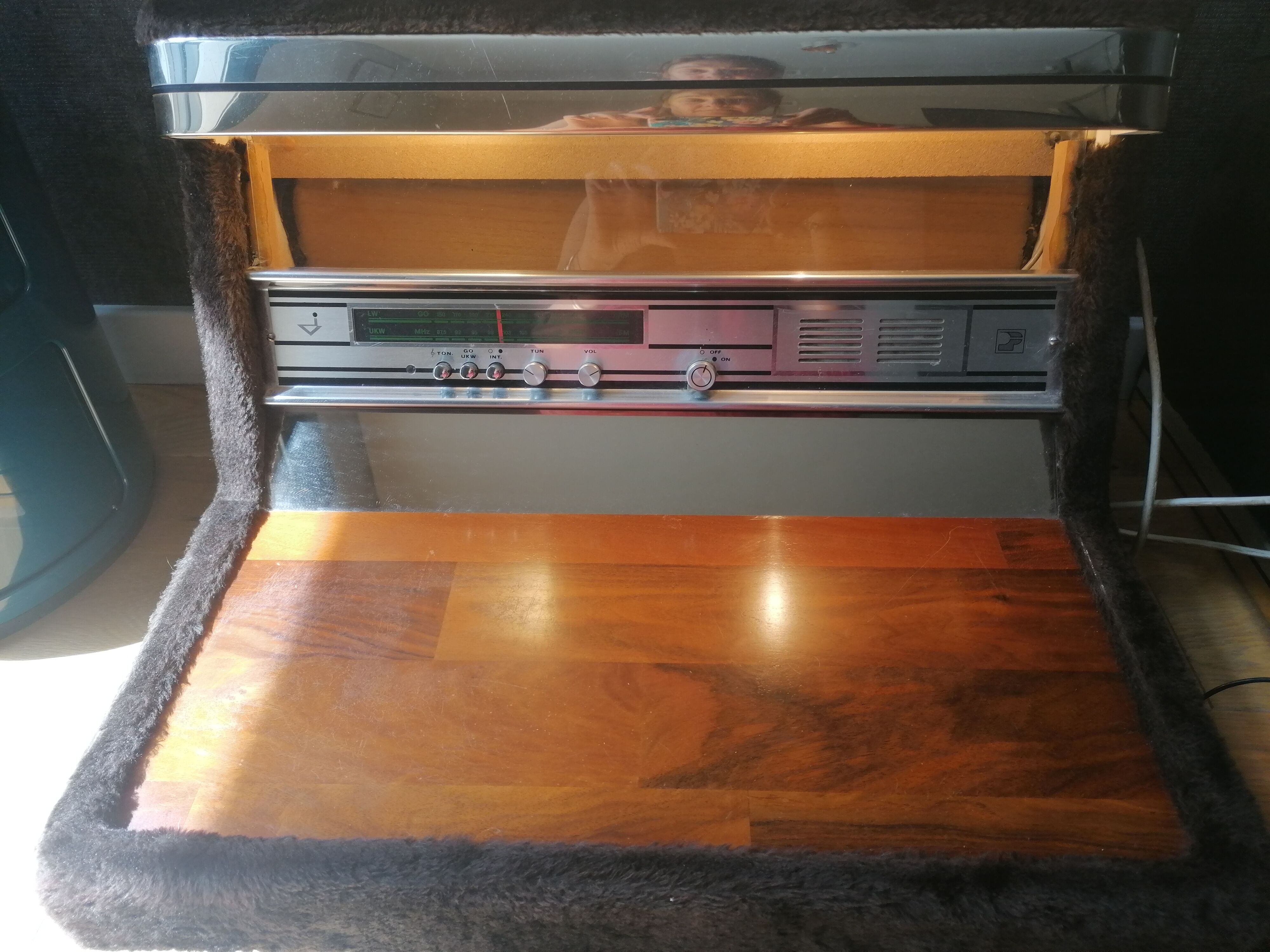 Vintage bedside table.