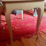 Weathered painted wood side table, TV table