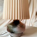 Handmade lamp in brass and Murano glass