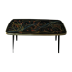 Rectangular coffee table vintage 50s floral art deco pattern