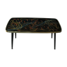 Table basse rectangulaire vintage années 50 motif art déco floral