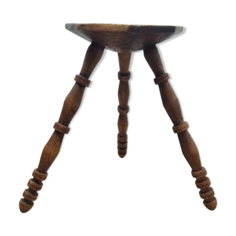 Tabouret tripode brutaliste