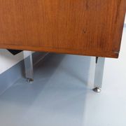 Vintage modernist enfilade in rosewood and chrome metal from the 60s and 70s.