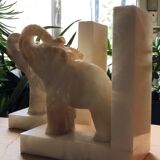 Alabaster bookends