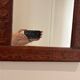 leather repoussé mirror from the 1970s
