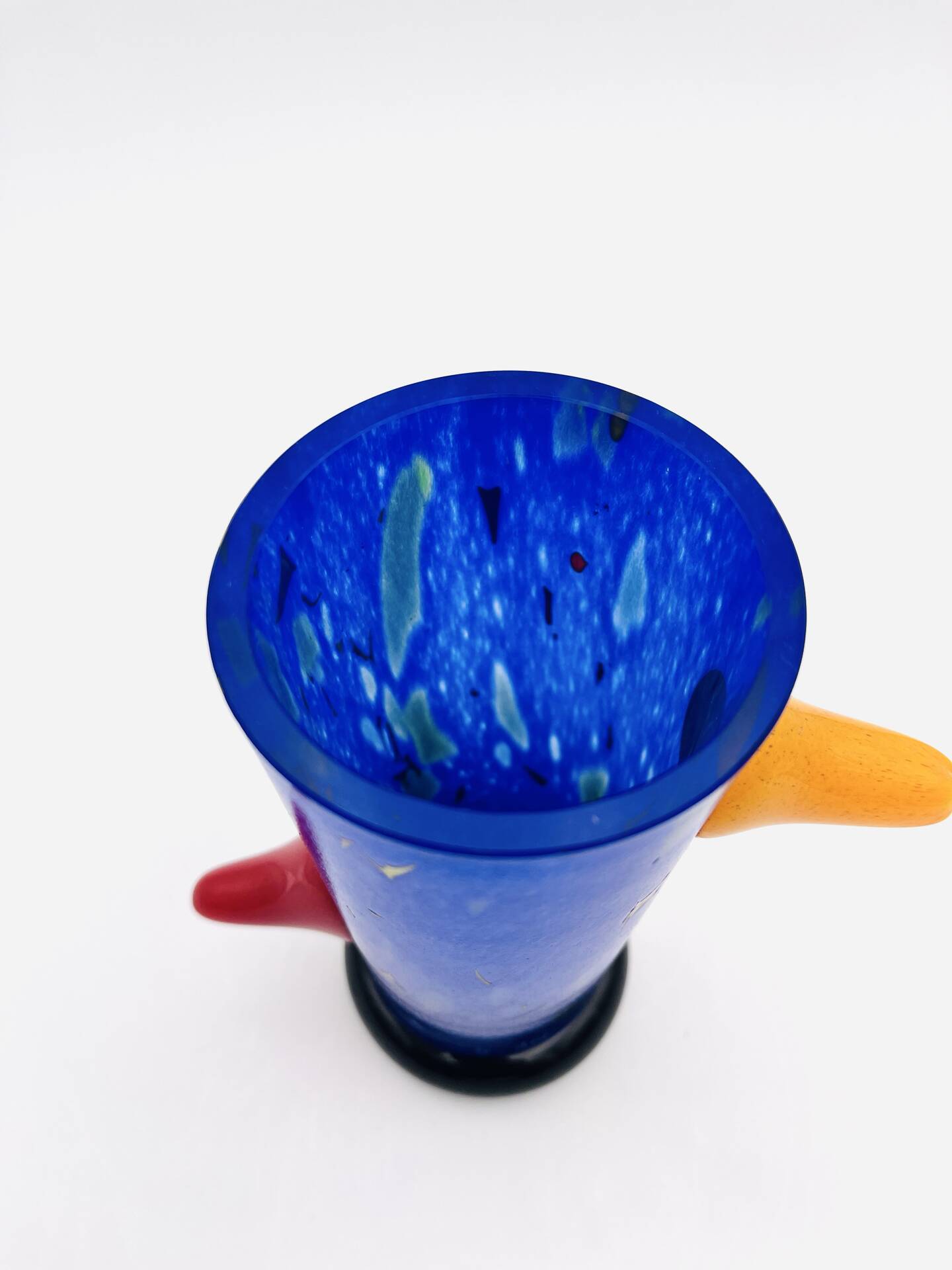 Vase Sculpture Otmar Alt Rosenthal Studio Line Glass Cobalt Signed 16cm
