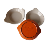 Plats à oeufs le creuset fonte orange vintage 1970/1980
