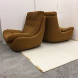 Pair 2pcs Vintage RARE Jitona Ultra Light Chairs ATLANTIS Polystyrene With original labels Mid Centu