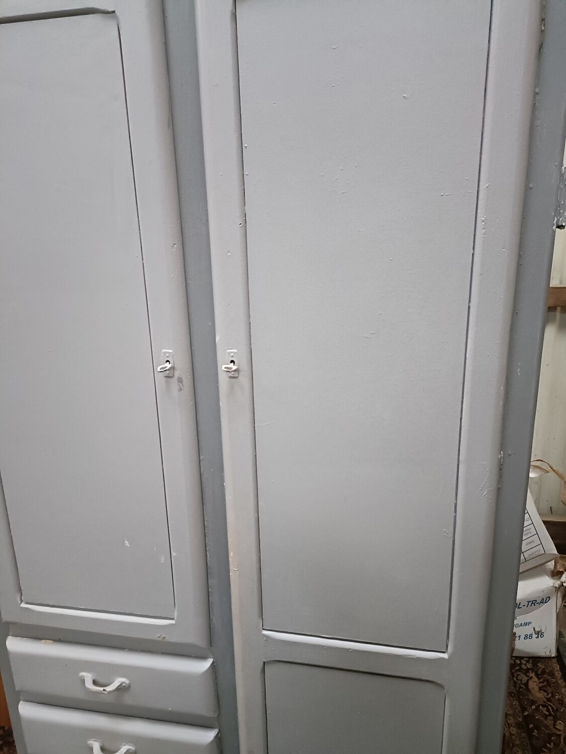Armoire parisienne grise années 50