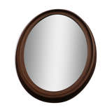 Wooden oval mirror