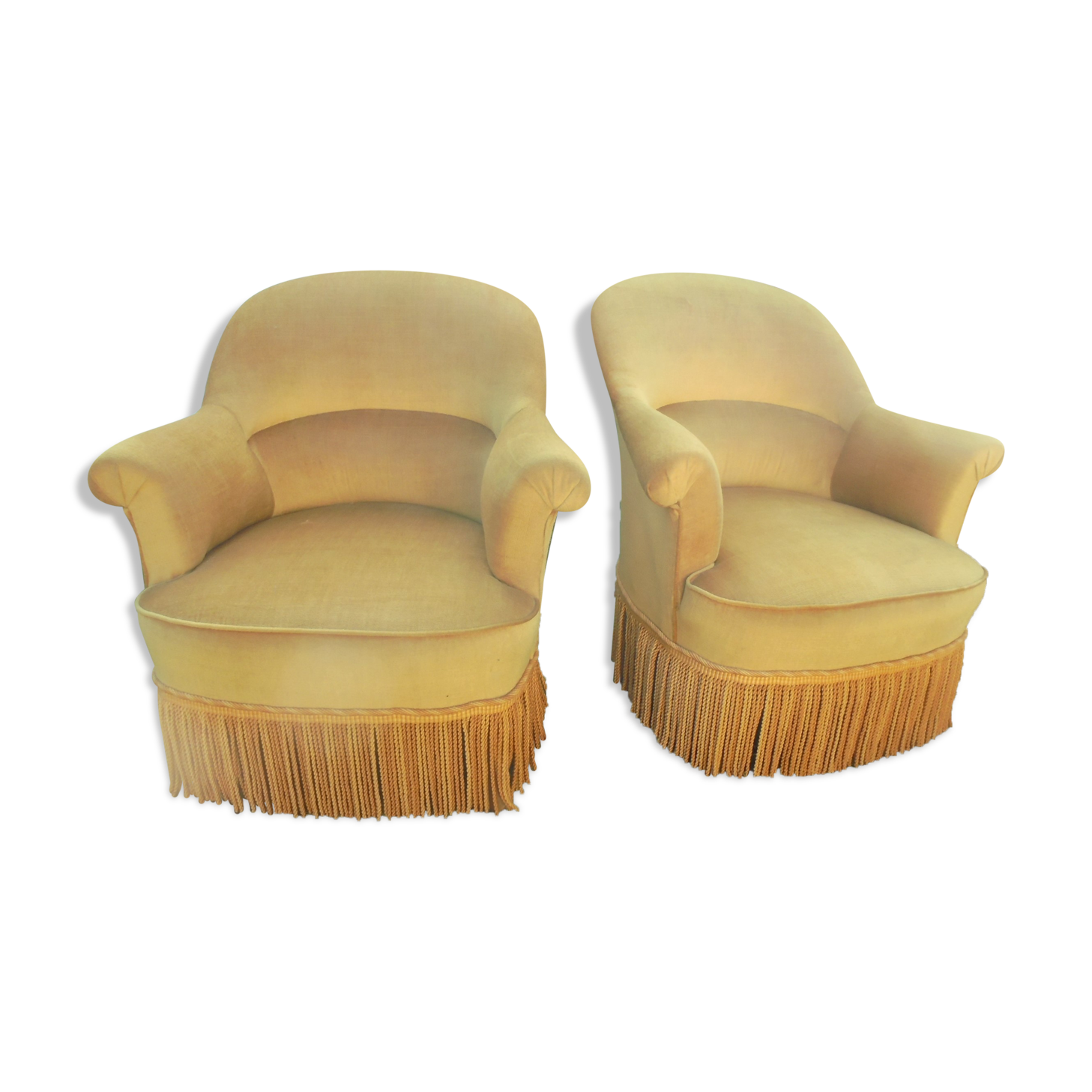 Pair of toad armchairs