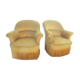 Paire de fauteuils crapaud