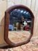 Octagonal bevelled mirror – 1900s – Mahogany stained wooden frame