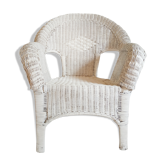 Old rattan chair - white
