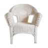 Old rattan chair - white