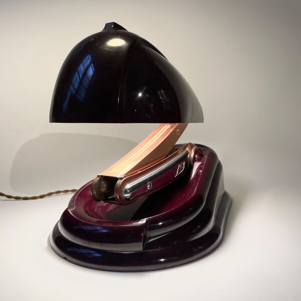 Lampe Jumo Bolide en bakelite et cuivre