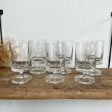 6 vintage wine glasses