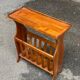 Magazine rack document holder in solid light oak satin wood