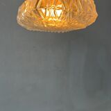 Vintage 30s flush mount glass ceiling lamp