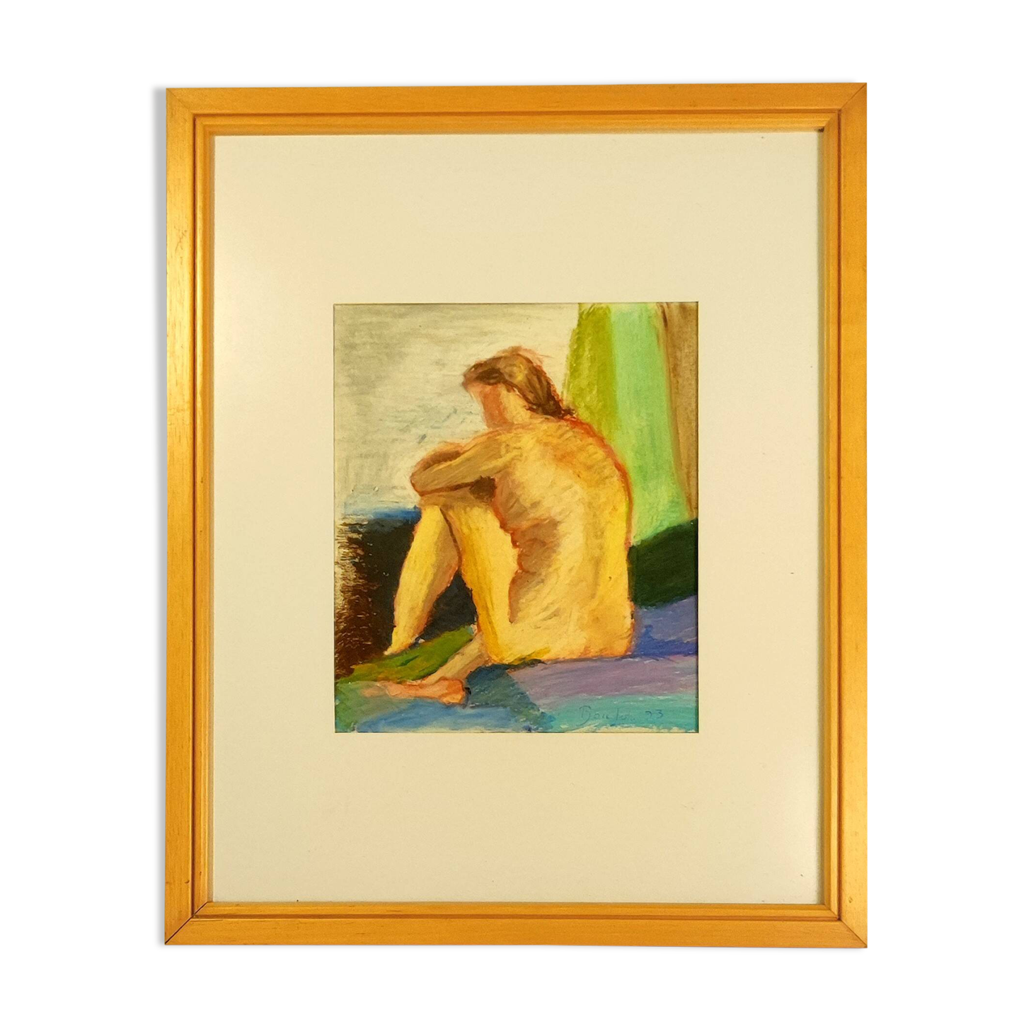 "Blueberry hill" Pastel on framed paper, signed. 1993