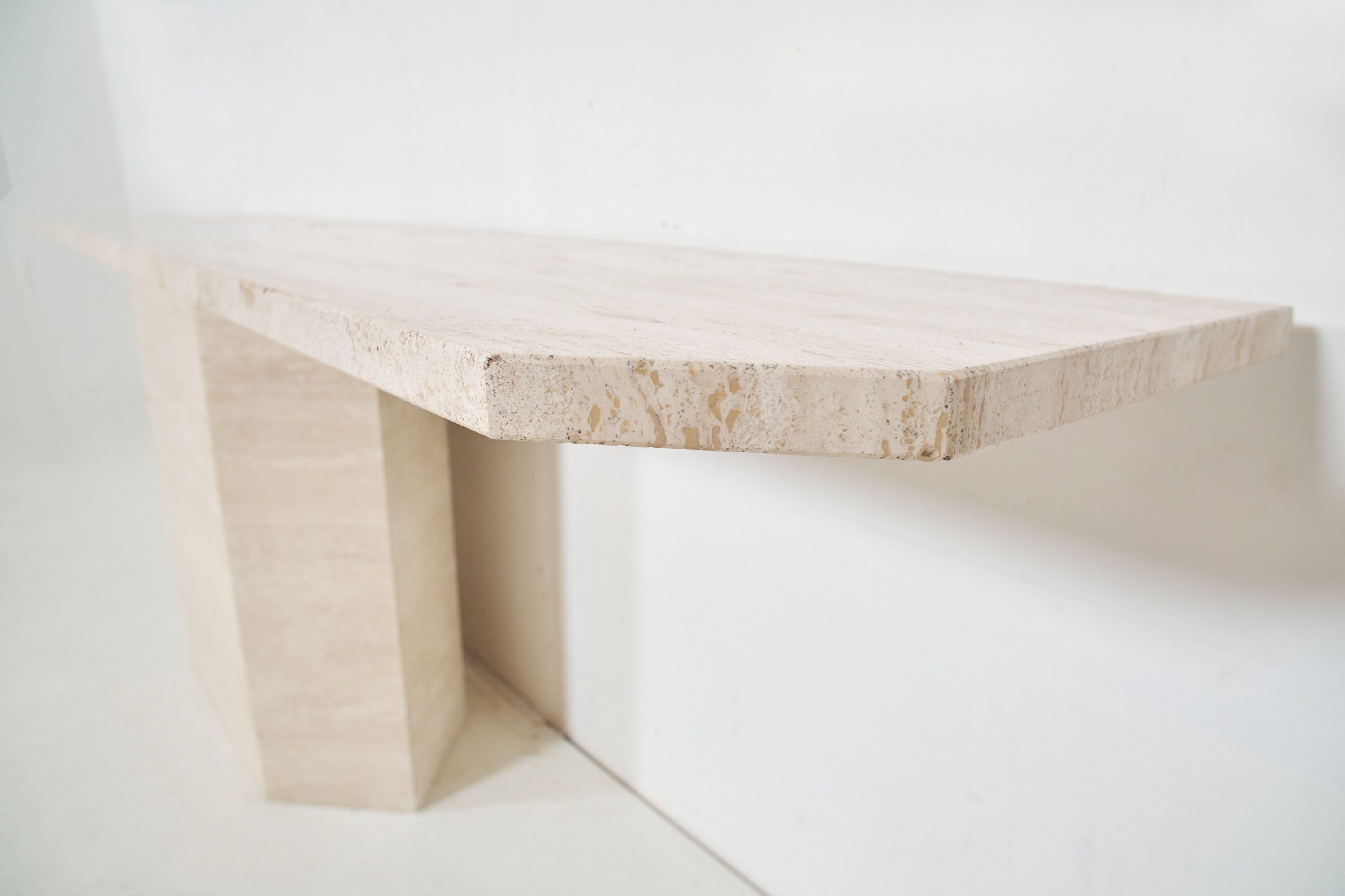 Italian travertine console 1970