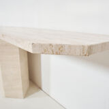 Italian travertine console 1970